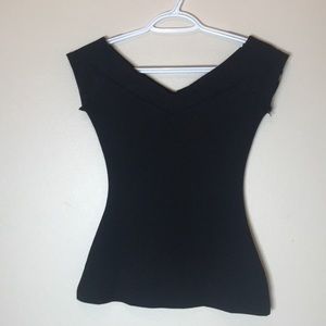 Black Unique Vintage Top XS